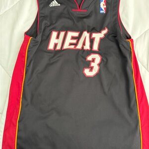 Adidas Heat Black and Red Basketball Jersey (Kid)